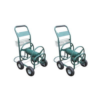 Liberty Garden Products 4 Wheel Hose Reel Cart Holds up to 350 Feet (2 Pack) - VMInnovations