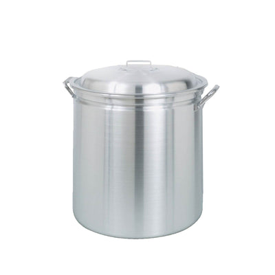 Bayou Classic Large 82 Quart Aluminum Stockpot Soup Pot, Lid and Basket (2 Pack)
