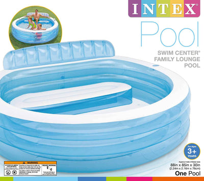 Intex 7.33ft x 30in Swim Center Inflatable Pool with Built In Bench (2 Pack)