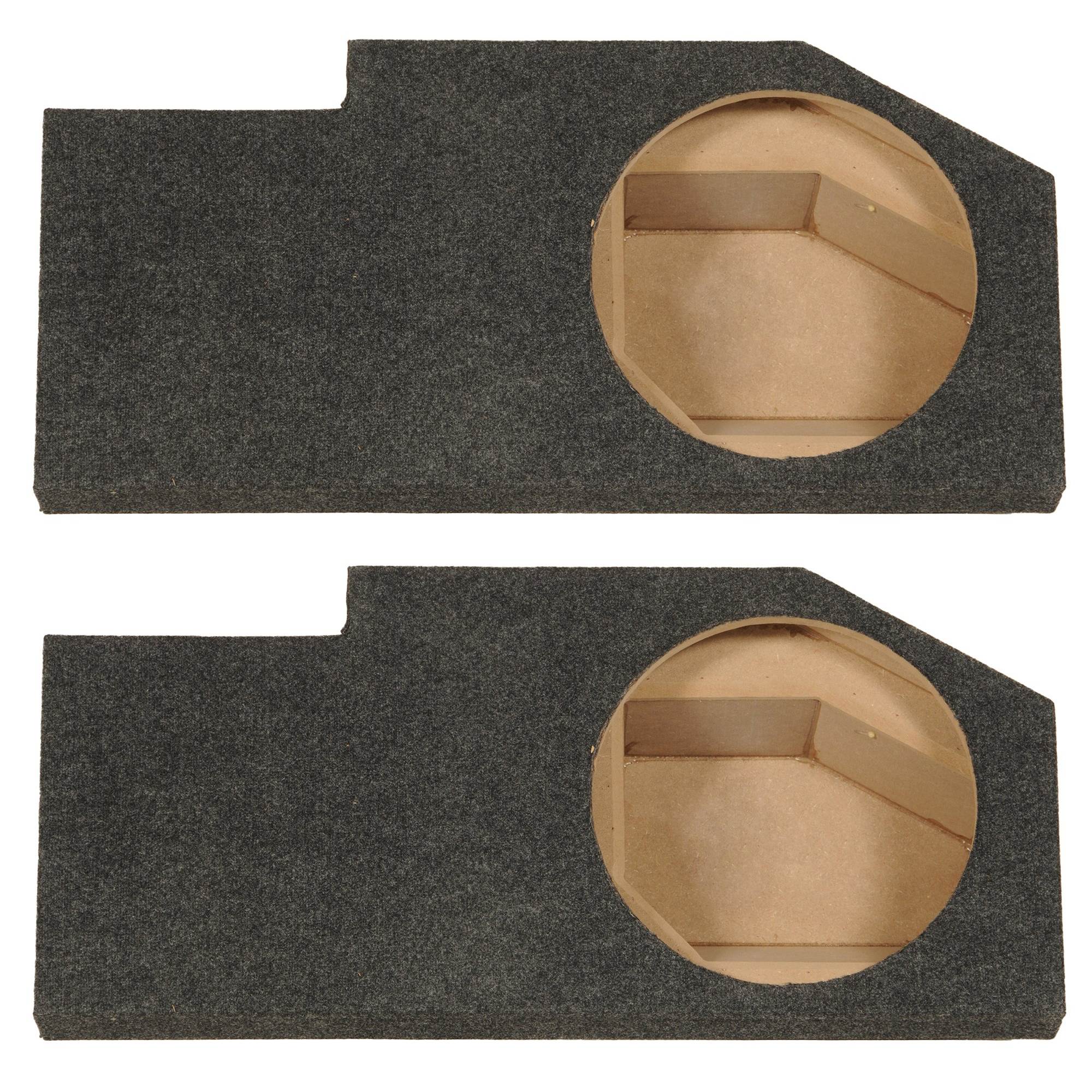 Q Power Single 10" Sub Enclosure for Dodge Quad Cab Trucks 2002 to 2016 (2 Pack)