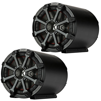 Kicker TB 10 Inch 800W Max 4 Ohm Enclosed Tube Reflex CompR Subwoofer (2 Pack)