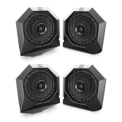 MTX Polaris RZRPOD65 6.5 Inch 130W Dash Mount RZR ATV Coaxial Speakers (4 Pack)