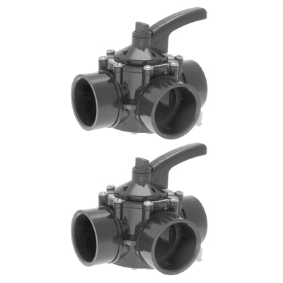 Hayward PSV Swimming Pool 3-Way 2" - 2-1/2" CPVC Water Diverter Valve (2 Pack) - VMInnovations