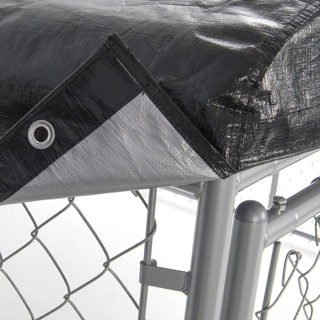 WeatherGuard 10' x 10' Dog Run Kennel Waterproof Roof Cover Only (2 Pack)