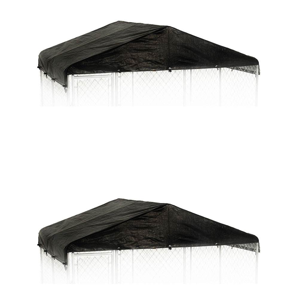 WeatherGuard 10' x 10' Dog Run Kennel Waterproof Roof Cover Only (2 Pack)