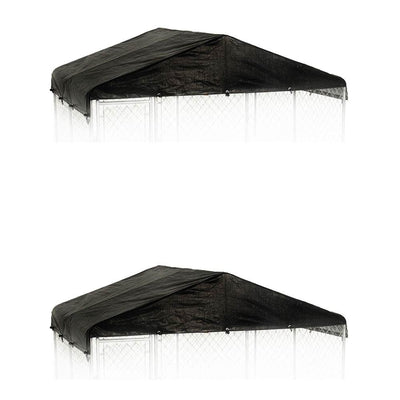 WeatherGuard 10' x 10' Dog Run Kennel Waterproof Roof Cover Only (2 Pack) - VMInnovations