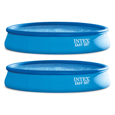 Intex 15' x 33" Easy Set Above Ground Swimming Pool & 530 GPH Pump (2 Pack)