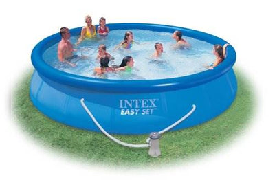 Intex 15' x 33" Easy Set Above Ground Swimming Pool & 530 GPH Pump (2 Pack)