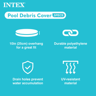 Intex Metal Frame 15' x 48" Outdoor Above Ground Pool Set with Round Pool Cover