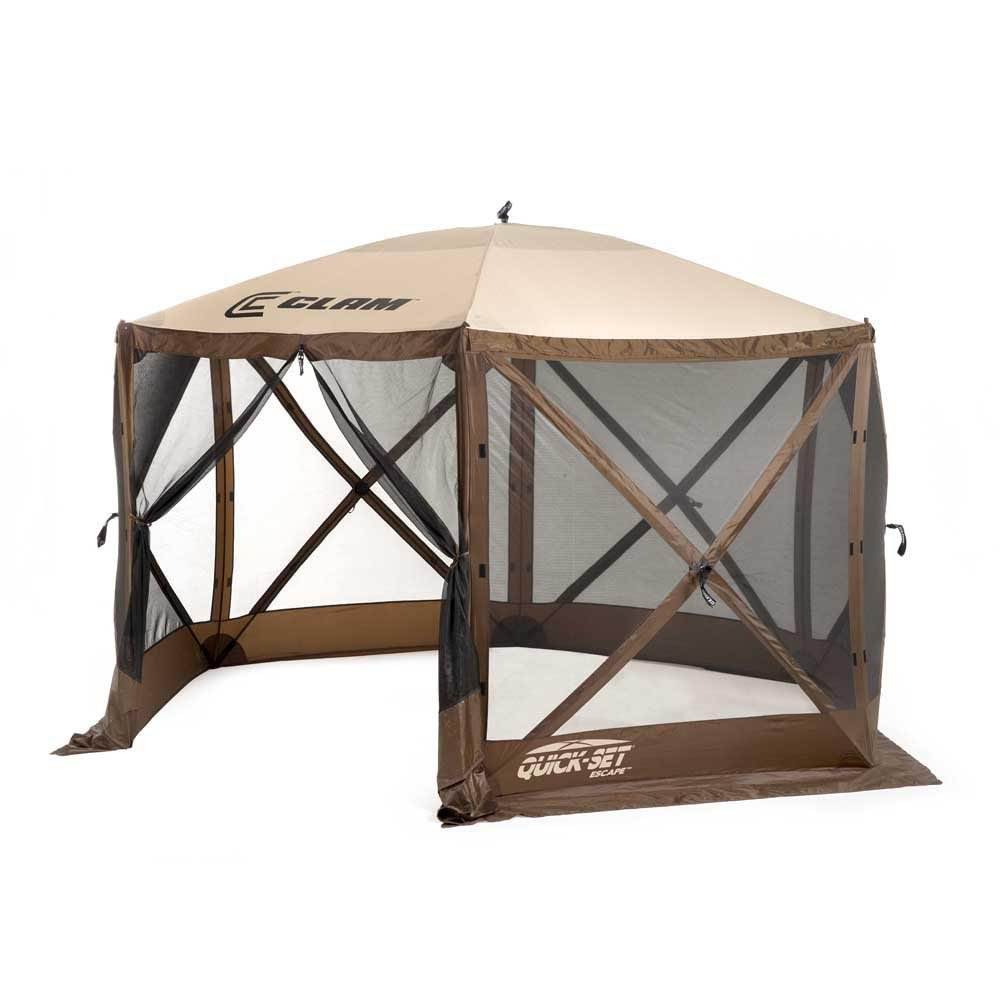 Clam Quick Set Escape Pop Up Camping Outdoor Canopy Gazebo Shelter with 6 Panels