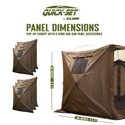 Clam Quick Set Escape Pop Up Camping Outdoor Canopy Gazebo Shelter with 6 Panels - VMInnovations
