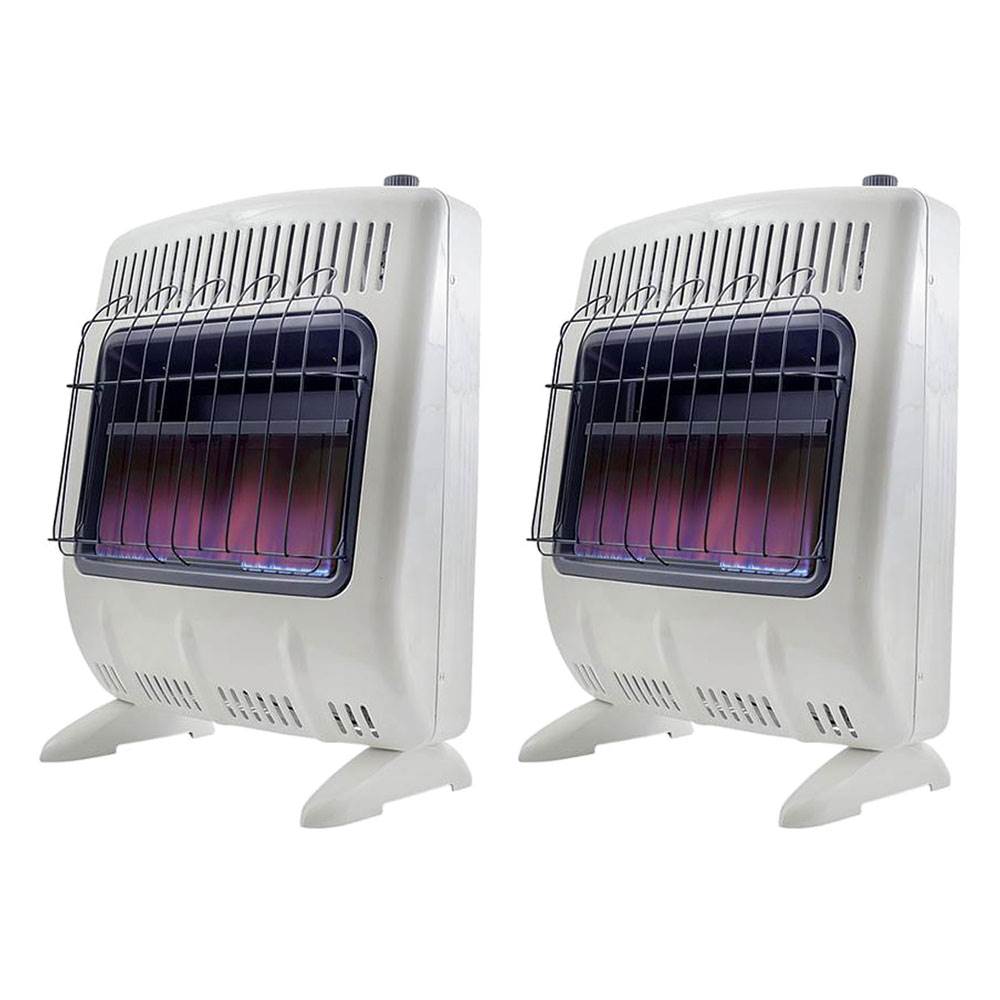 Mr. Heater 20000 BTU Vent Free Natural Gas Indoor Outdoor Space Heater (2 Pack) - VMInnovations
