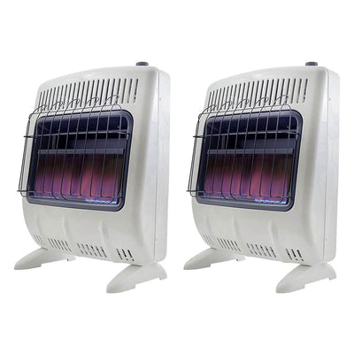 Mr. Heater 20000 BTU Vent Free Natural Gas Indoor Outdoor Space Heater (2 Pack)