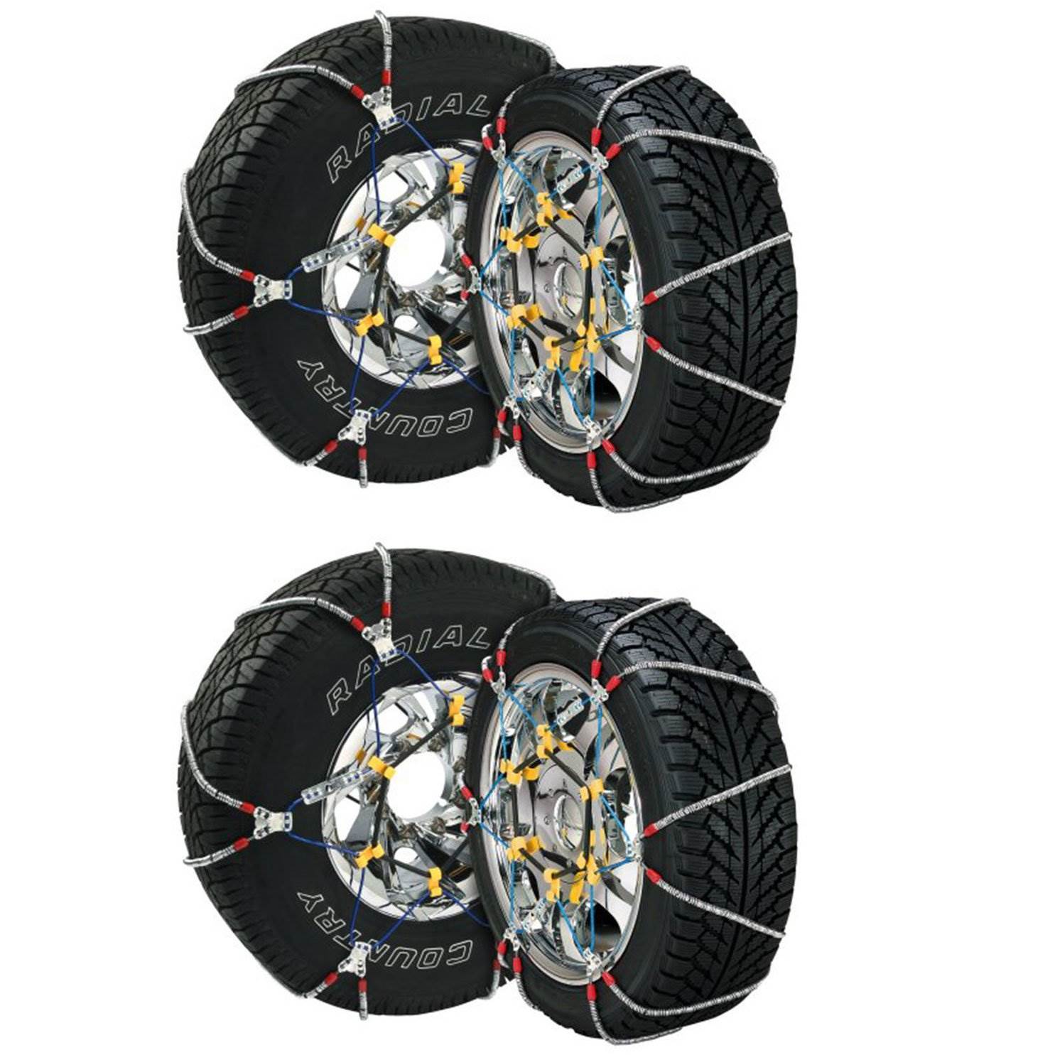 Security Chain SZ441 Super Z6 Car Truck Snow Radial Cable Tire Chain, 4 Pack - VMInnovations