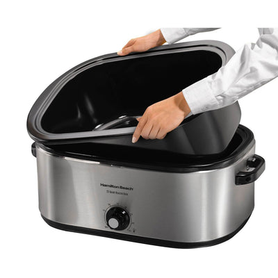 Hamilton Beach 32229R 22 Quart Stainless Steel Electric Roaster Oven, Silver