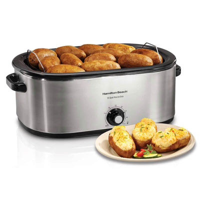 Hamilton Beach 32229R 22 Quart Stainless Steel Electric Roaster Oven, Silver