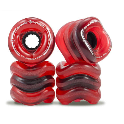 Shark Wheel California Roll 60mm 78A Small Wheels, Transparent Red (Used)