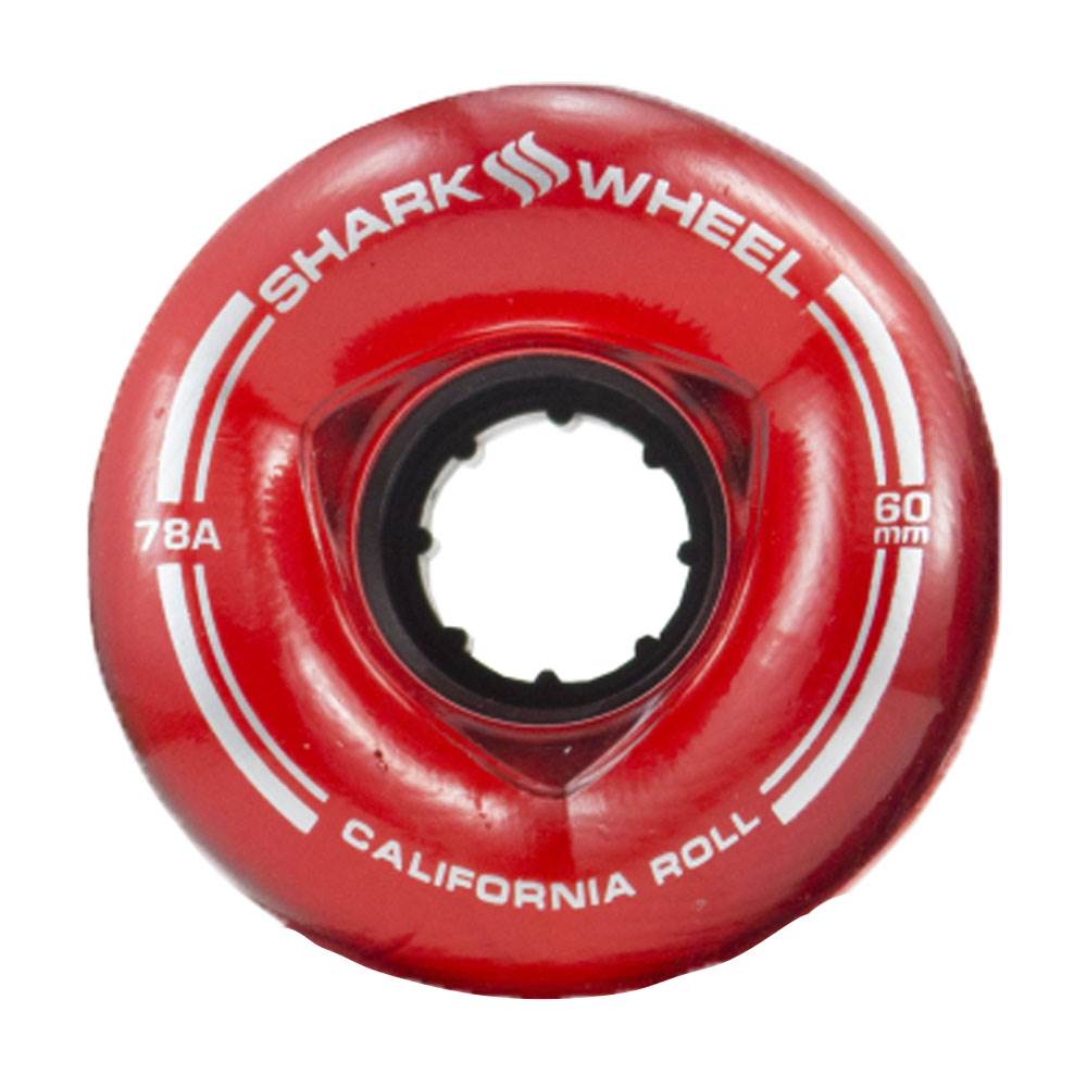 Shark Wheel California Roll 60mm 78A Small Wheels, Transparent Red (Used)