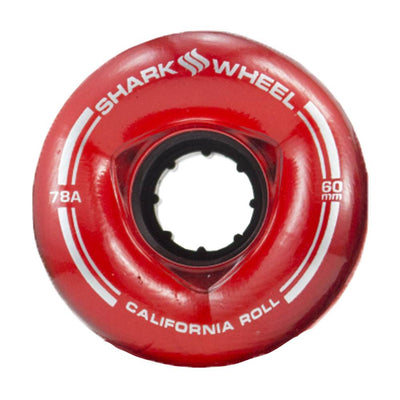 Shark Wheel California Roll 60mm 78A Small Wheels, Transparent Red (Used)