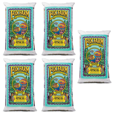 FoxFarm Ocean Forest 6.3-6.8 pH Plant Garden Potting Soil Mix, 40 Pounds(5 Pack)