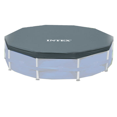 INTEX 12' x 30" Metal Frame Above Ground Pool, Filter, Cover, & Maintenance Kit