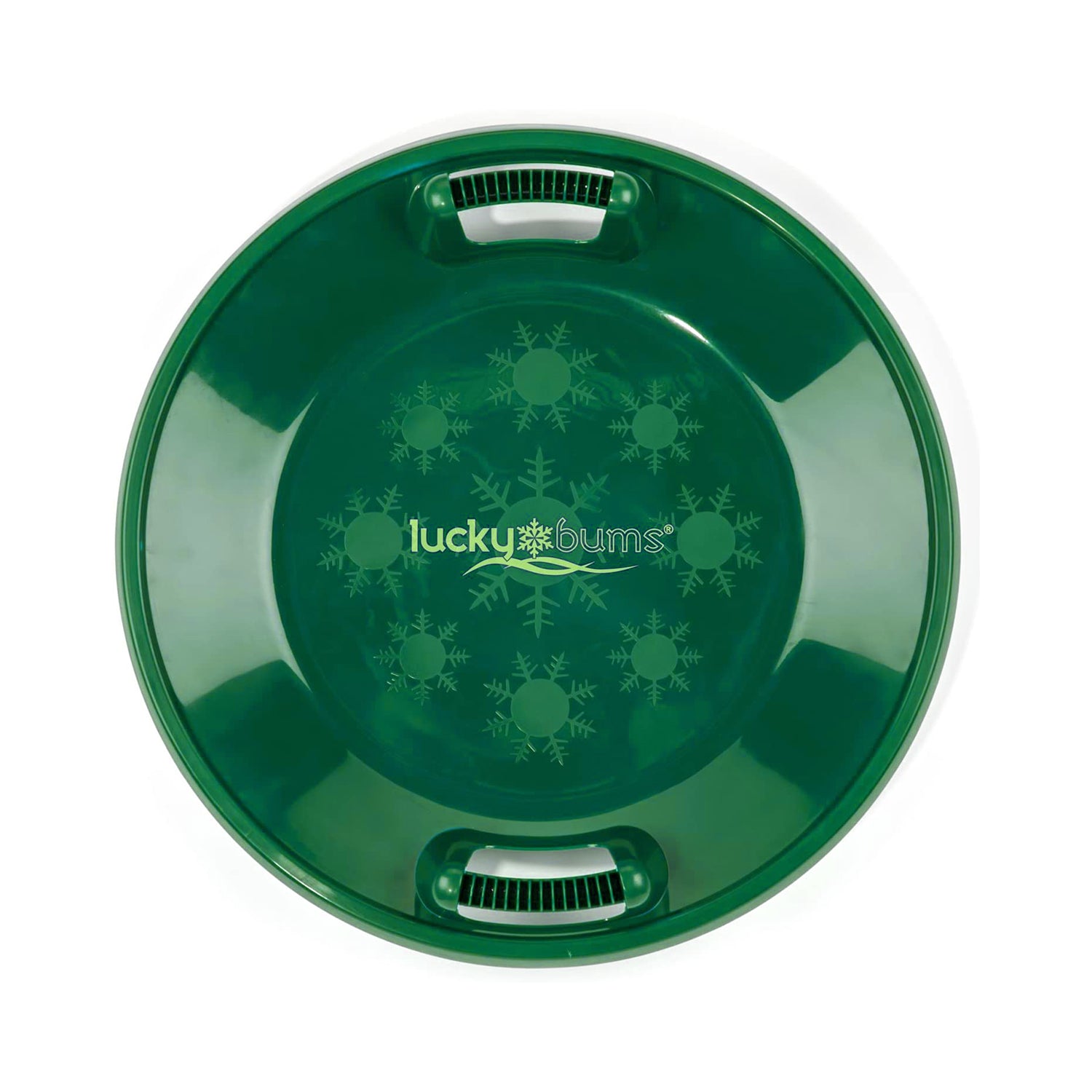 Lucky Bums Circular Saucer Snow Sled for Winter Sledding, 25" Diameter, Green - VMInnovations