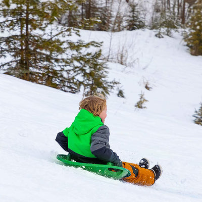 Lucky Bums Circular Saucer Snow Sled for Winter, 25" Diameter, Green (Open Box) - VMInnovations