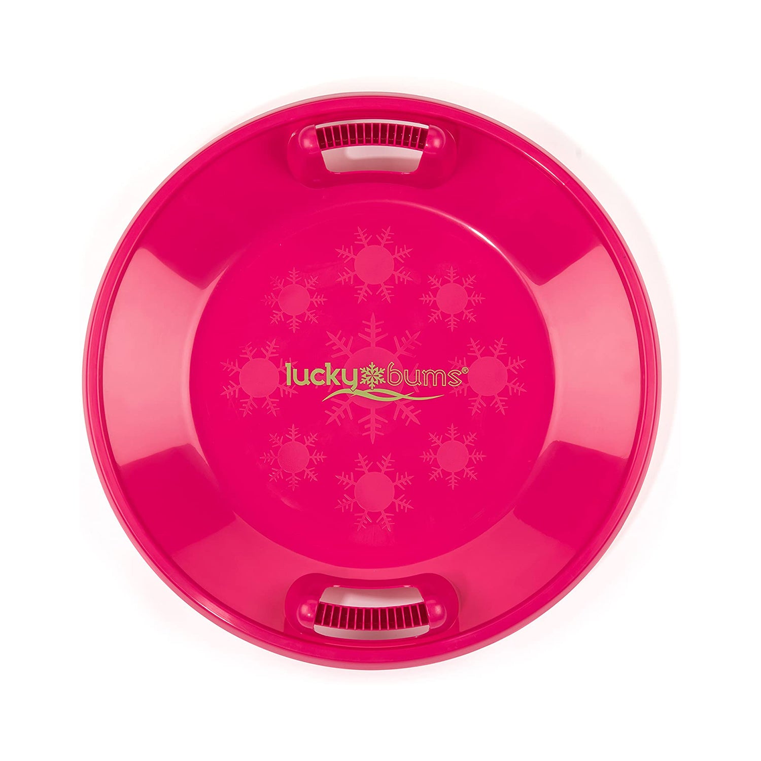 Lucky Bums Circular Saucer Snow Sled for Winter Sledding, 25" Diameter, Pink - VMInnovations
