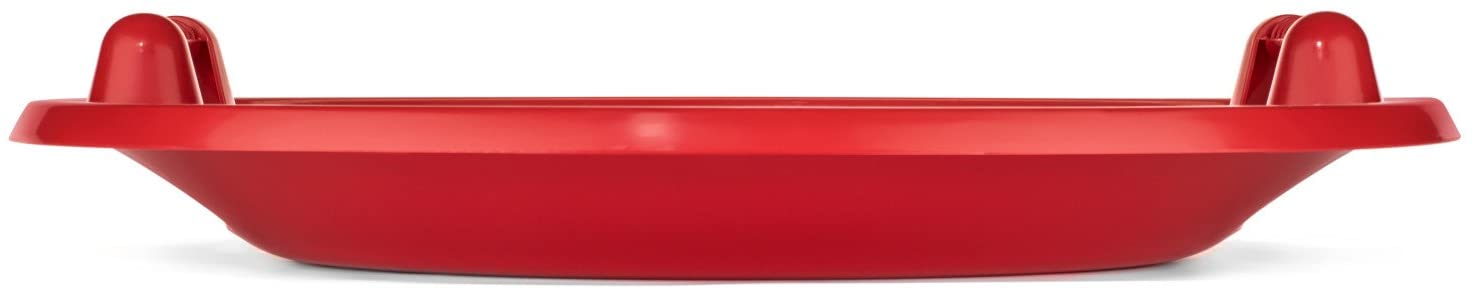 Lucky Bums Circular Saucer Snow Sled for Winter Sledding, 25 Inch Diameter, Red - VMInnovations