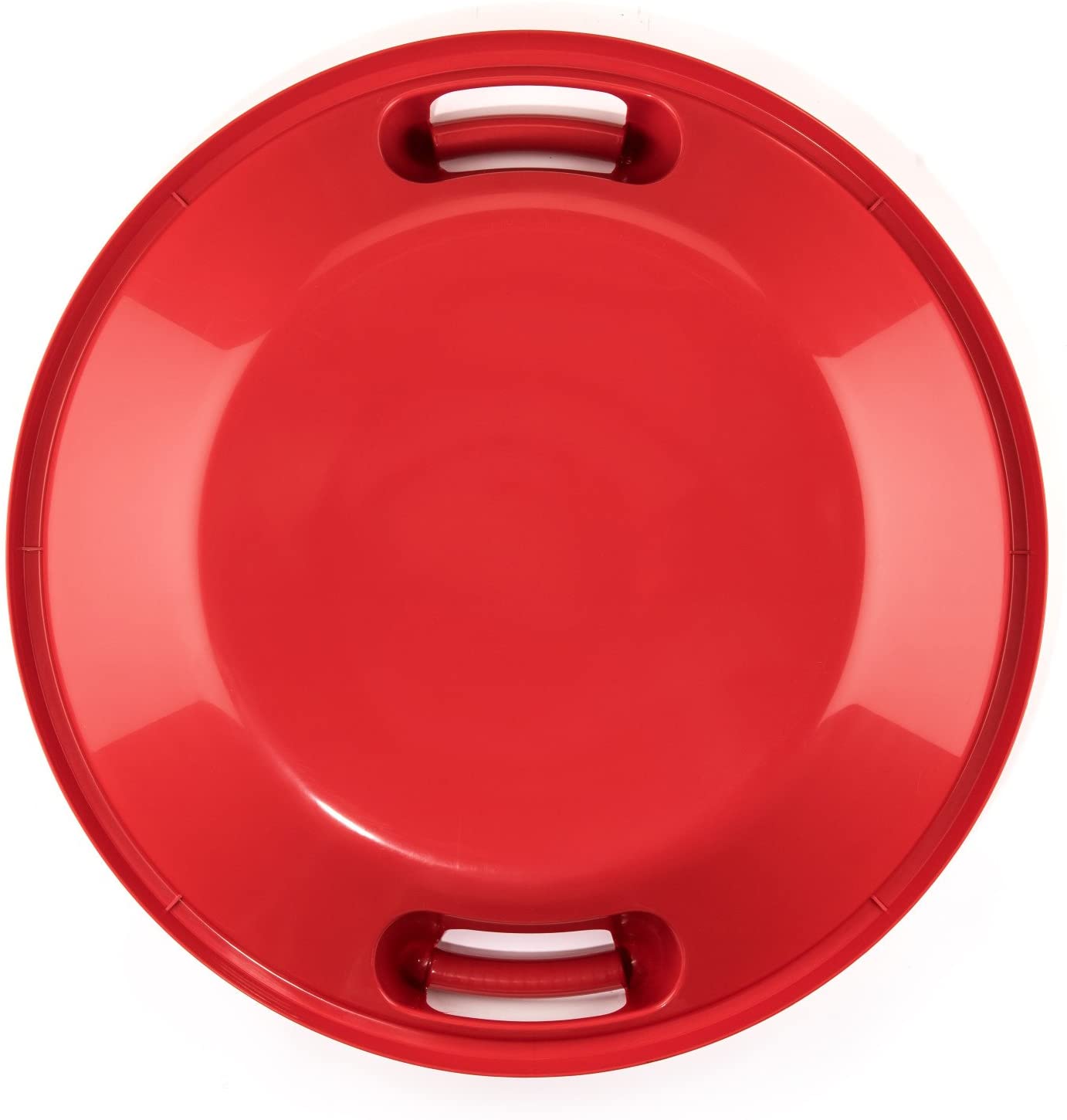 Lucky Bums Circular Saucer Snow Sled for Winter Sledding, 25 Inch Diameter, Red - VMInnovations