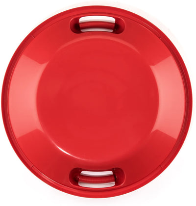 Lucky Bums Circular Saucer Snow Sled for Winter Sledding, 25 Inch Diameter, Red - VMInnovations