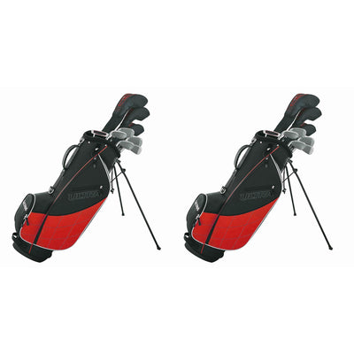 Wilson Ultra Men's Complete Right Hand Golf Club Set & Stand, Red (2 Pack)