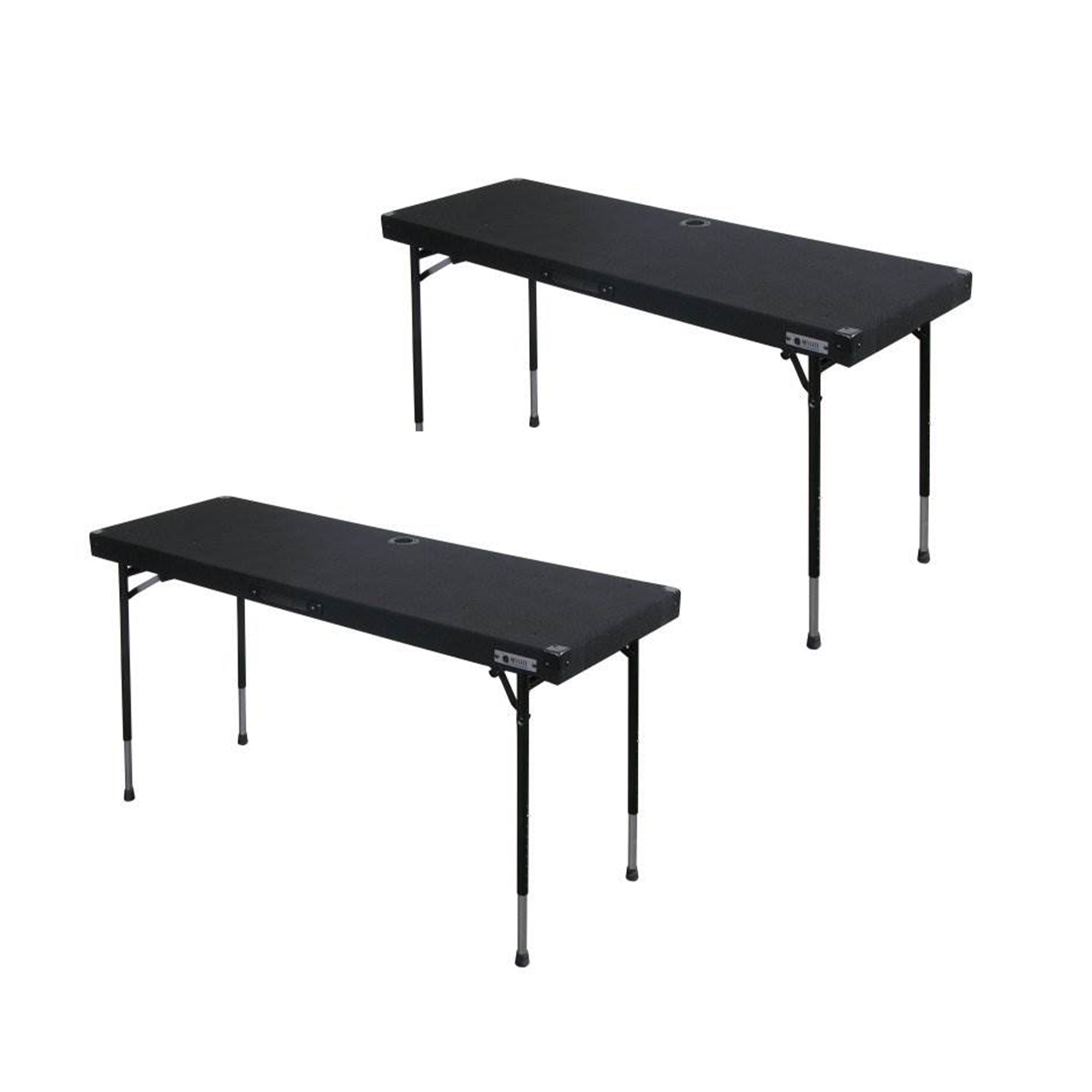 Odyssey CTBC2060 Portable Pro DJ Work Table w/ Adjustable Folding Legs (2 Pack) - VMInnovations