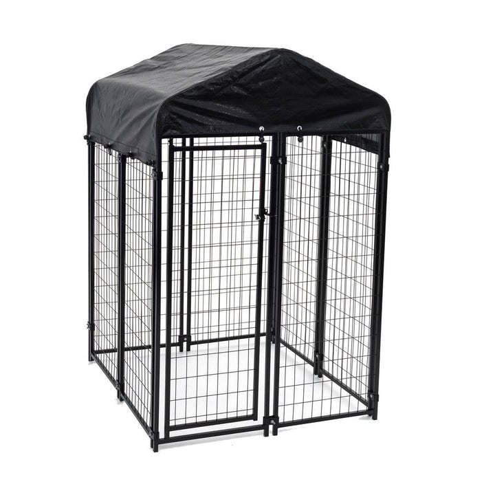 Lucky Dog Uptown 4 x 4 x 6 Foot Heavy Duty Outdoor Covered Dog Kennel (2 Pack)