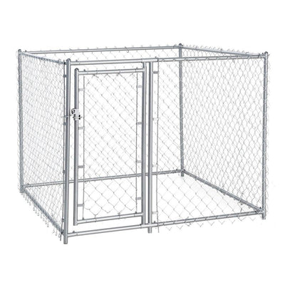 Lucky Dog 5 x 5 x 4 Foot Heavy Duty Outdoor Chain Link Dog Kennel (2 Pack)