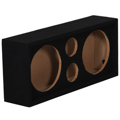 Q Power Car Audio Subwoofer Box Chuchero For 10" Mids and 3" Tweeters (2 Pack)