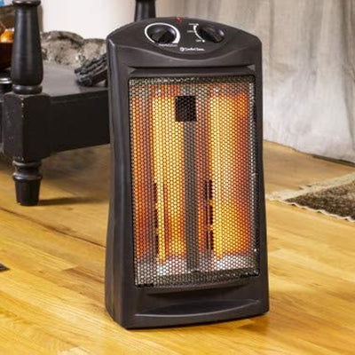 Comfort Zone CZQTV007 1500W Electric Quartz Infrared Radiant Tower Heater, Black
