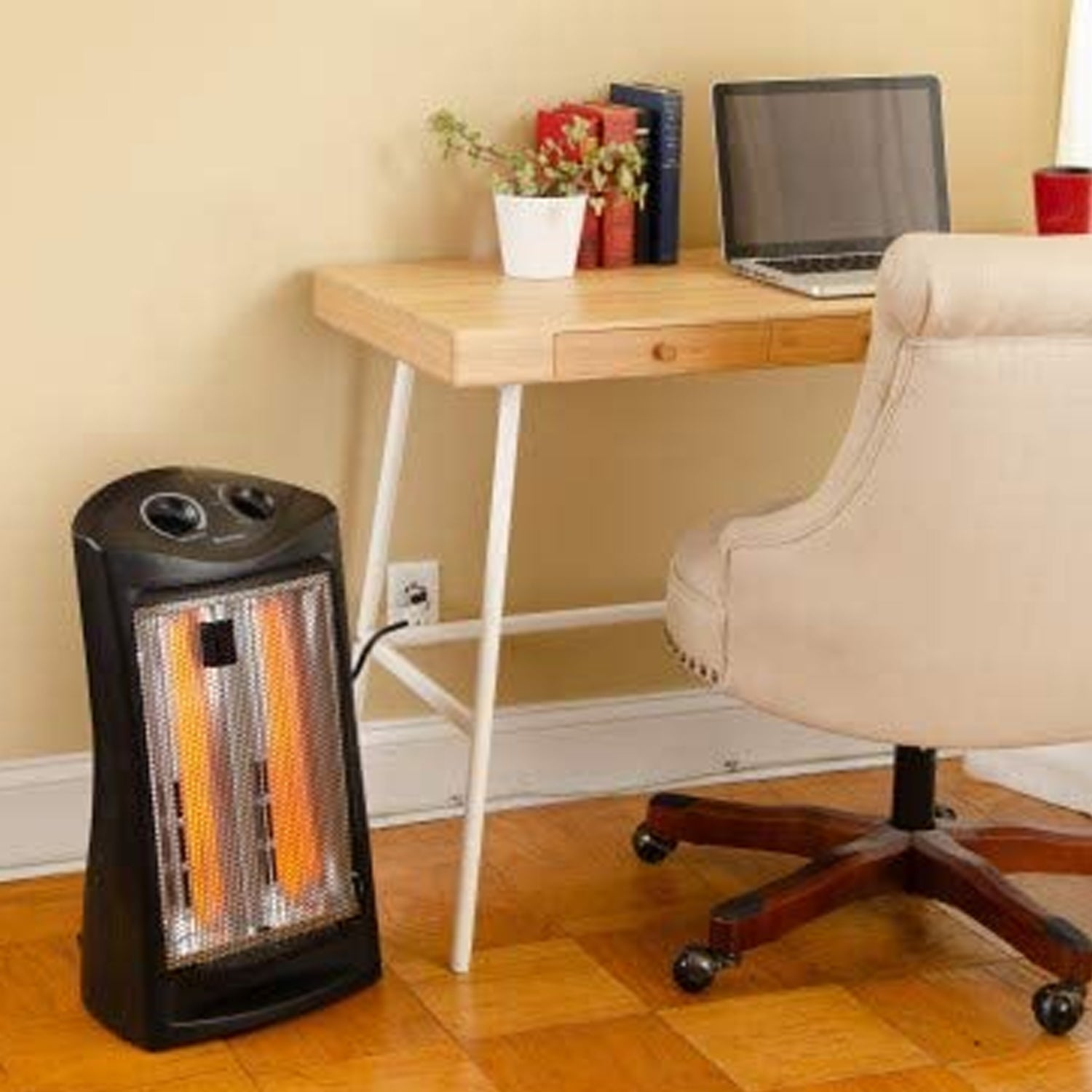 Comfort Zone CZQTV007 1500W Electric Quartz Infrared Radiant Tower Heater, Black