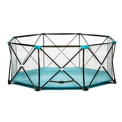 Regalo 8 Panel 62" x 26" My Play Deluxe Portable Mesh Outdoor Foldable Play Yard