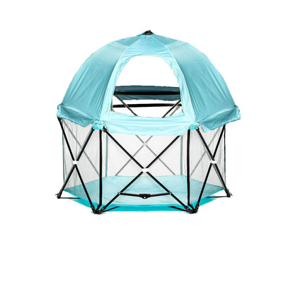 Regalo 6 Panel My Play Deluxe Portable Foldable Play Yard with Canopy (Open Box) - VMInnovations