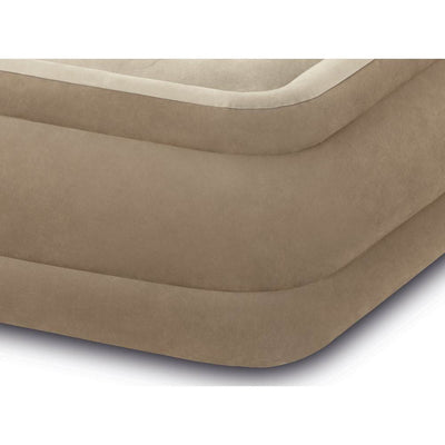 Intex Ultra Plush Fiber Tech Air Mattress Bed with Built In Pump, Queen (2 Pack)