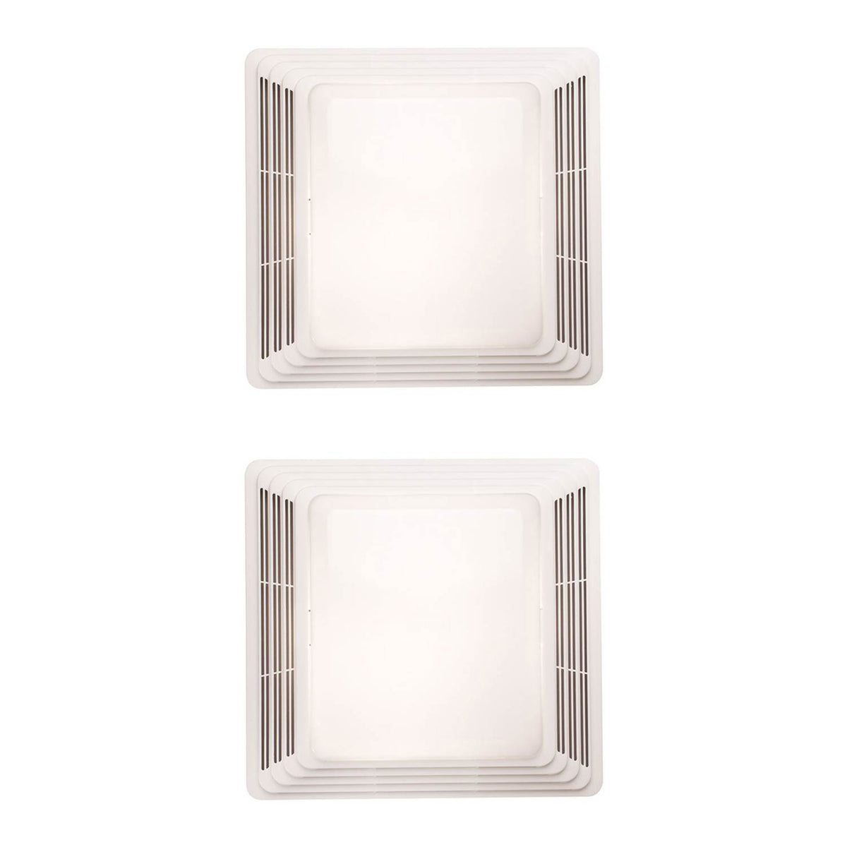 Broan Bathroom Bath Ceiling Exhaust Ventilation Fan Vent and Light (2 Pack)