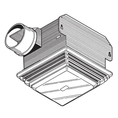 Broan Bathroom Bath Ceiling Exhaust Ventilation Fan Vent and Light (2 Pack)