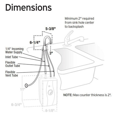 InSinkErator Invite HOT150 Instant Hot Water Dispenser System, Chrome (2 Pack)
