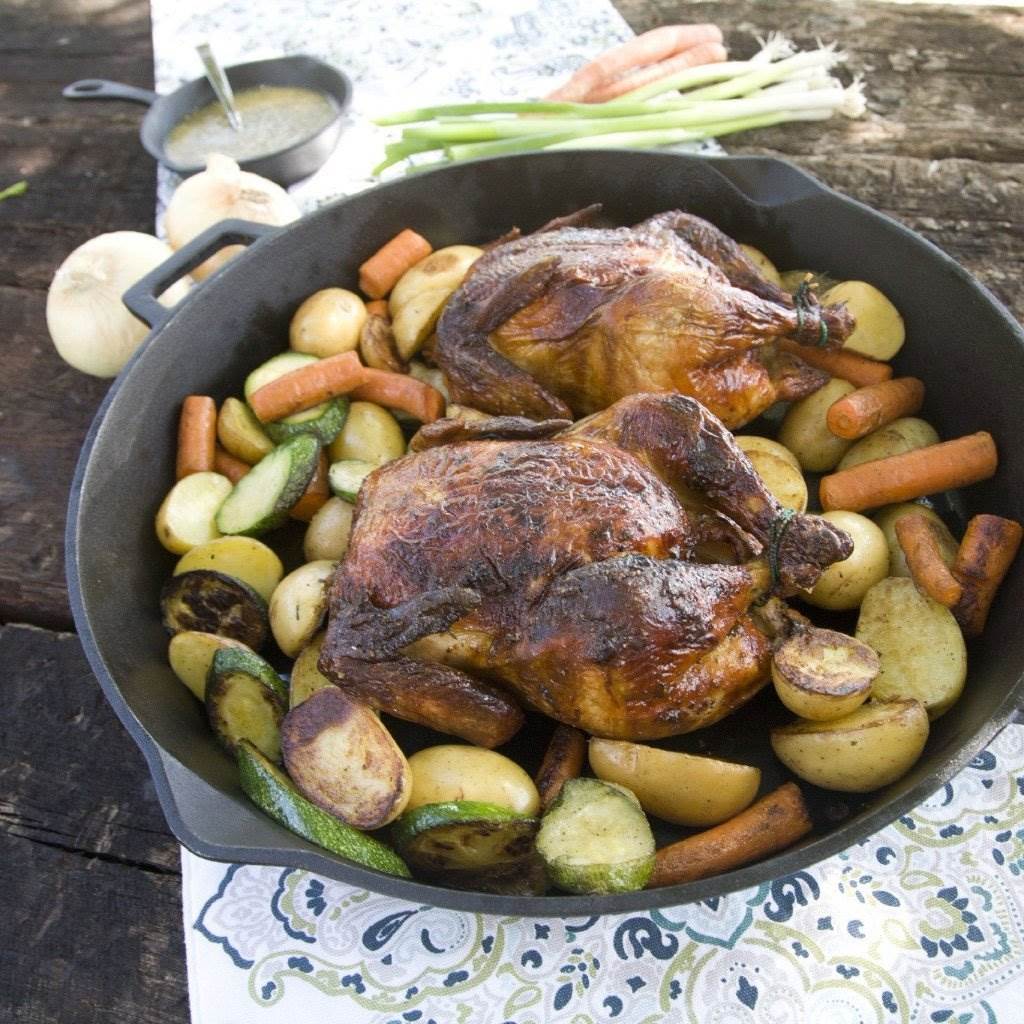Bayou Seasoned Large 20 Inch Cast Iron Cooking Cookware Skillet Pan (2 Pack) - VMInnovations