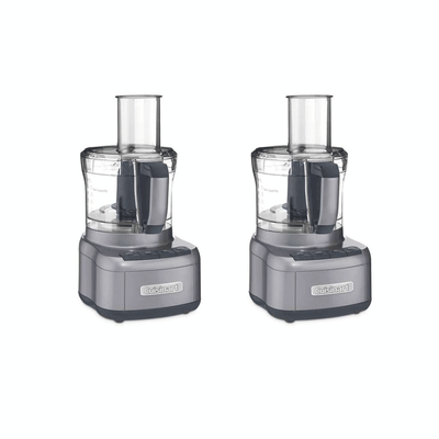 Cuisinart Elemental 8 Cup Food Processor, Gray (2 Pack) (Certified Refurbished) - VMInnovations