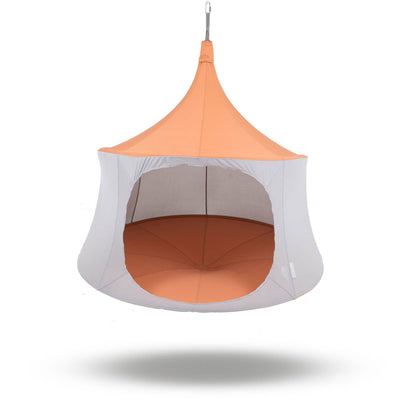TreePod Cabana 6 Foot Outdoor Tree Hanging Mesh Daybed Tent, Terracott (Used)