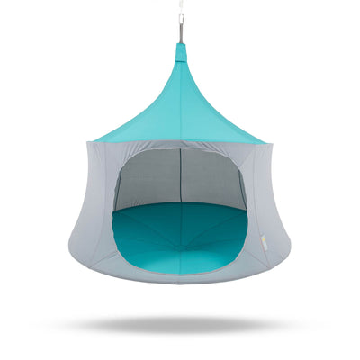 TreePod Cabana 6 Foot Outdoor Tree Hanging Mesh Daybed Tent, Aquamarine (Used)