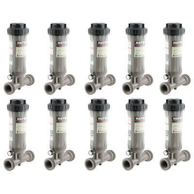 Hayward Automatic Pool In-Line Chemical Trichloro Chlorine Feeder (10 Pack)
