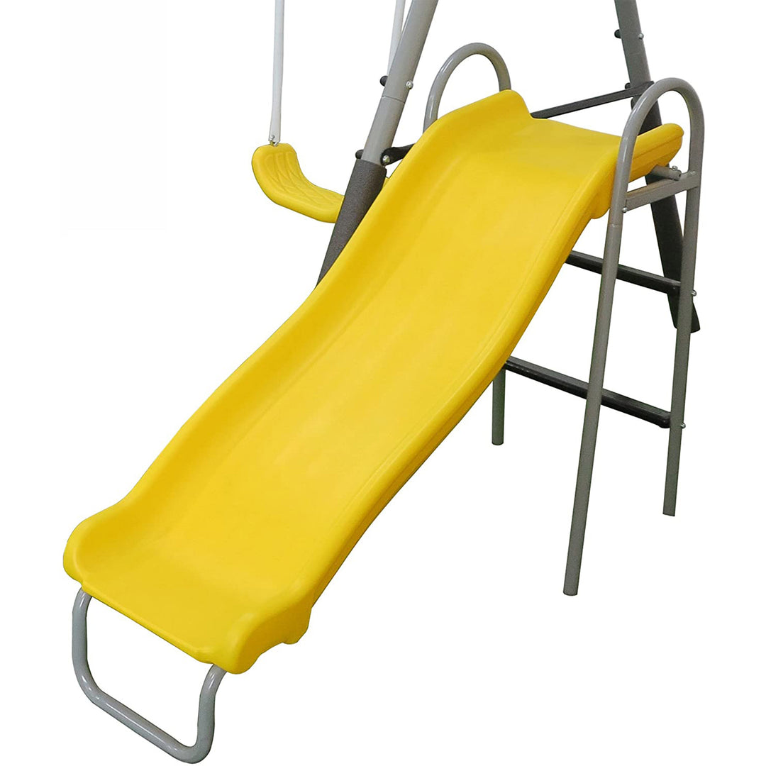 XDP Recreation The Titan Outdoor Backyard Kids Playground Swing Set with Slide